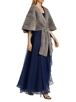 Faux Fur Draped Stole