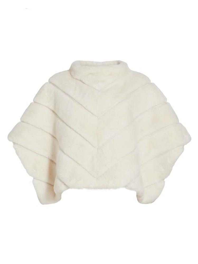 Faux-Fur Mink Cape