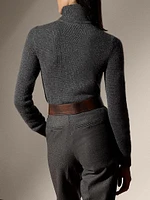 Lofty Cashmere Turtleneck Top