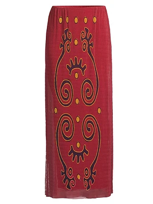 Vela Abstract Maxi-Skirt