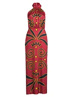 Domenica Halterneck Maxi Dress