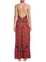 Domenica Halterneck Maxi Dress