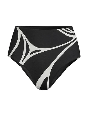 Elisa Abstract High-Rise Bikini Bottoms