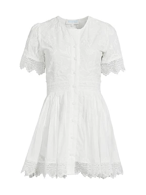 Core Margarita Embroidered Cotton Minidress