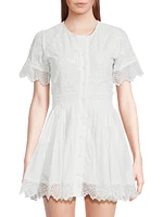 Core Margarita Embroidered Cotton Minidress