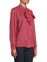 Aveline Abstract Tieneck Blouse