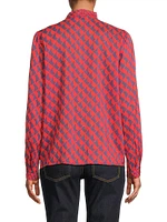 Aveline Abstract Tieneck Blouse