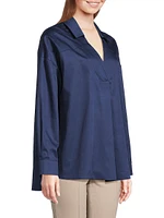 Nyah Cotton Johnny-Collar Tunic