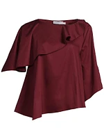 Tatyana Asymmetric Ruffled Blouse