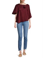 Tatyana Asymmetric Ruffled Blouse