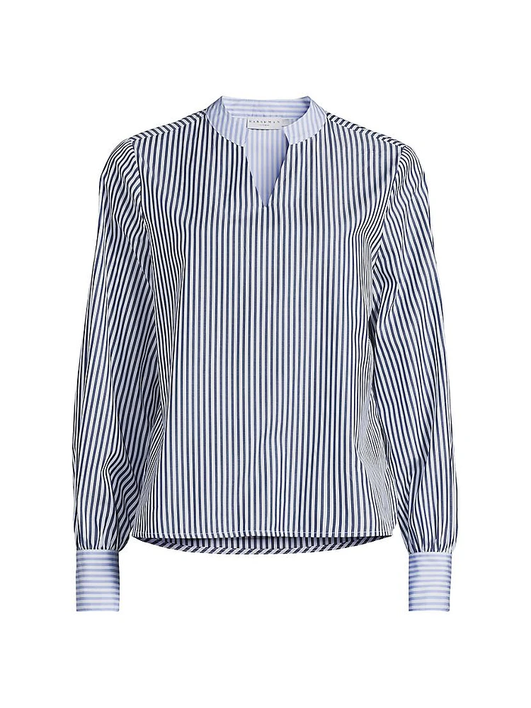 Stephanie Striped Cotton Blouse