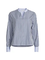 Stephanie Striped Cotton Blouse