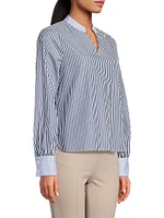 Stephanie Striped Cotton Blouse