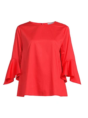 Malena Cotton Long-Sleeve Blouse