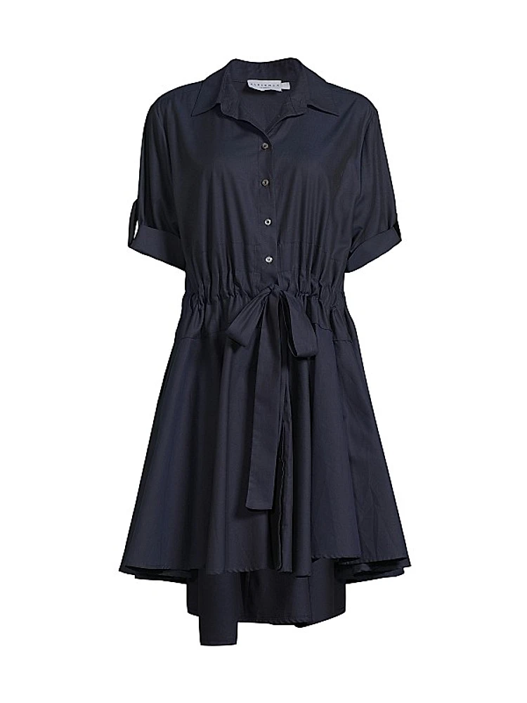 Meadow Cotton Tie-Waist Shirtdress