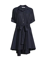 Meadow Cotton Tie-Waist Shirtdress