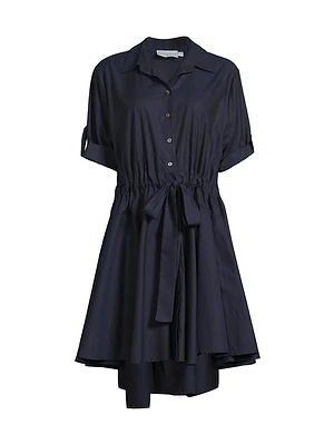 Meadow Cotton Tie-Waist Shirtdress