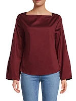 Liora Cotton Sateen Blouse