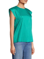 Arlene Cotton Short-Sleeve Blouse