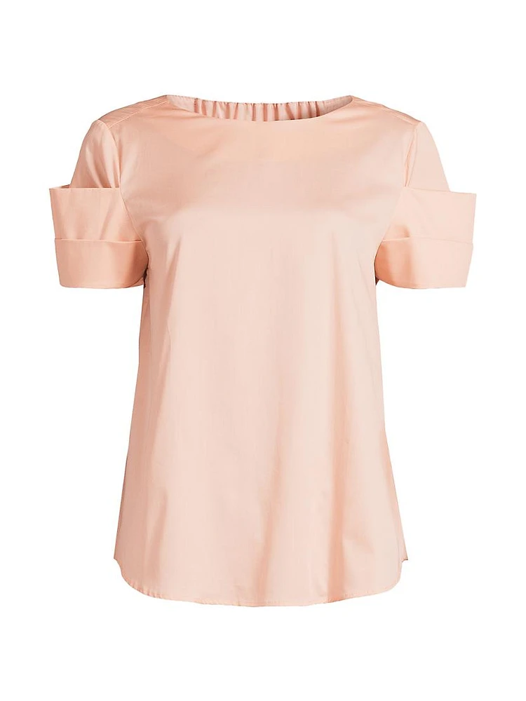 Samara Cotton Short-Sleeve Blouse