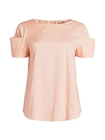 Samara Cotton Short-Sleeve Blouse