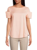 Samara Cotton Short-Sleeve Blouse