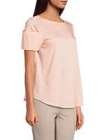 Samara Cotton Short-Sleeve Blouse