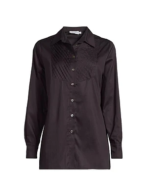 Kaliyah Pleated Cotton Shirt