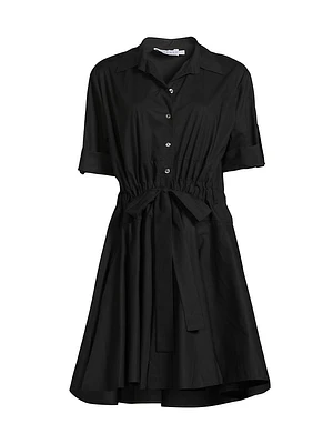 Meadow Cotton Tie-Waist Shirtdress