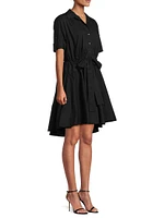 Meadow Cotton Tie-Waist Shirtdress