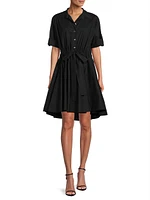 Meadow Cotton Tie-Waist Shirtdress