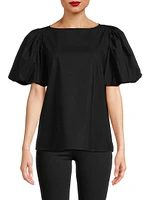 Mencia Cotton Puff-Sleeve Blouse