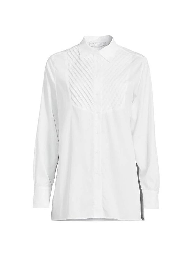 Kaliyah Pleated Cotton Shirt