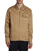 Stretch Cotton Shirt Jacket