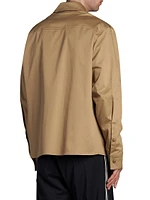 Stretch Cotton Shirt Jacket