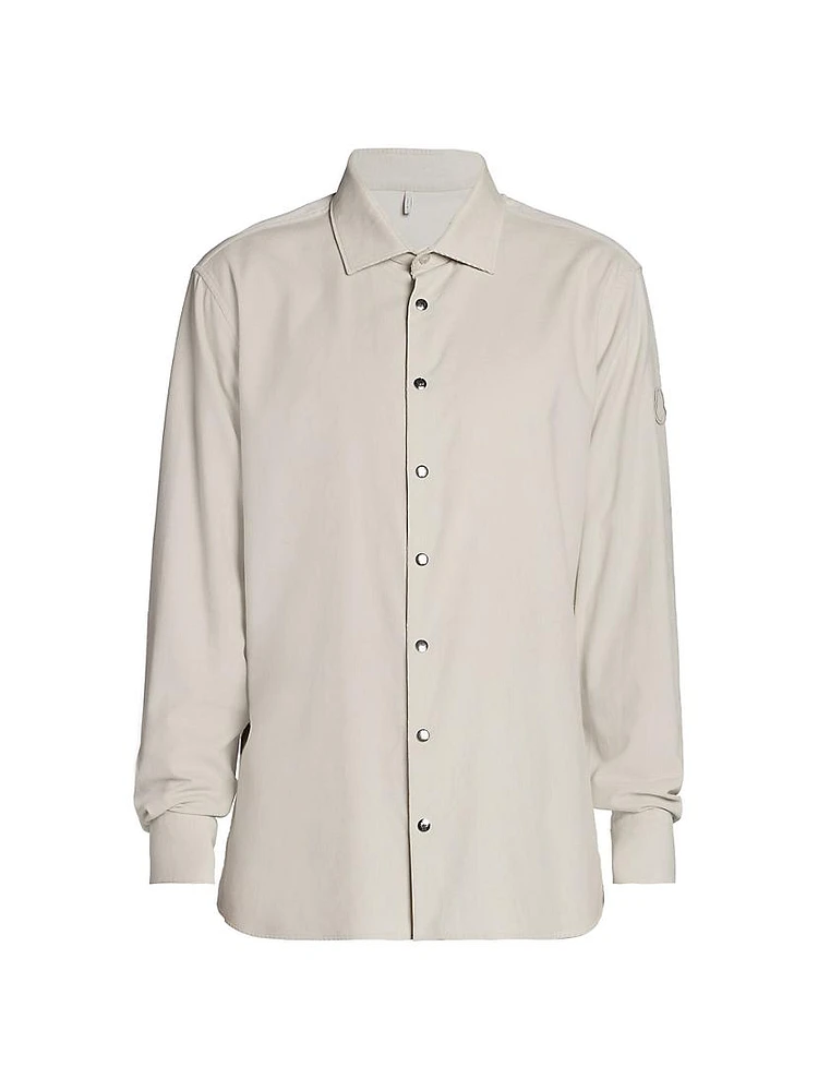 Button-Front Cotton Shirt