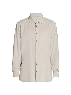 Button-Front Cotton Shirt