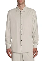 Button-Front Cotton Shirt