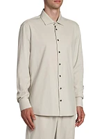 Button-Front Cotton Shirt