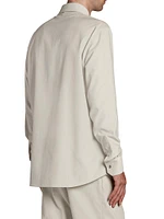 Button-Front Cotton Shirt