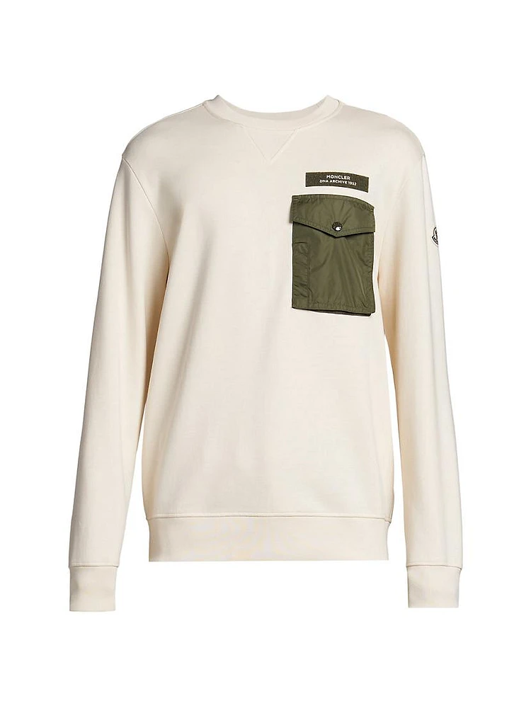 Cotton-Blend Long-Sleeve Sweatshirt