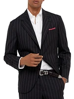 Super 150s Virgin Wool Wide Stripe Batavia Blazer