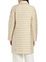 Calipso Channel-Quilted Long Coat