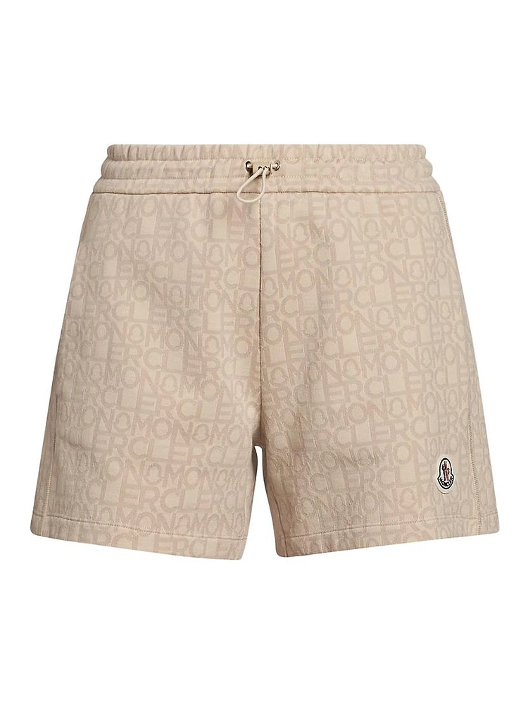 Cotton-Blend Logo Shorts