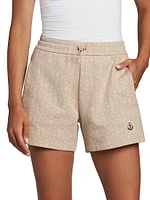 Cotton-Blend Logo Shorts