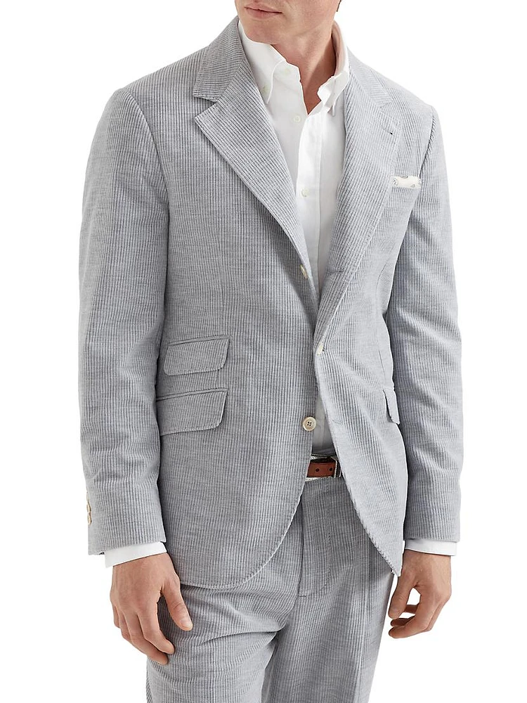 Mélange Corduroy Deconstructed Cavallo Blazer