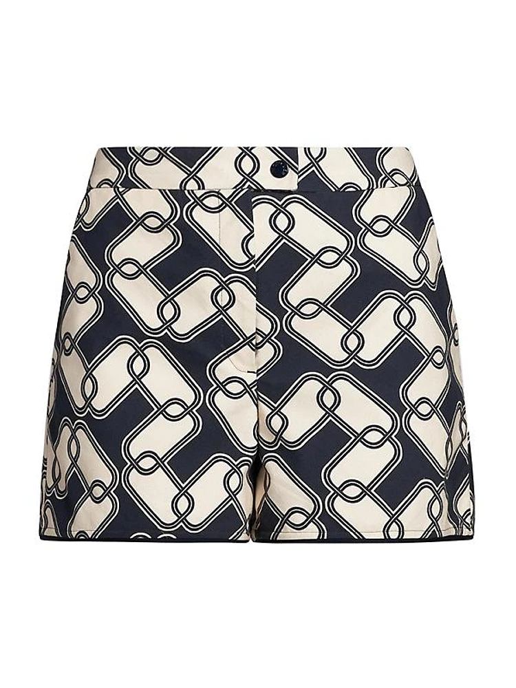 Abstract Cotton Shorts