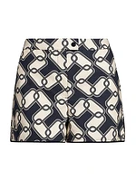 Abstract Cotton Shorts