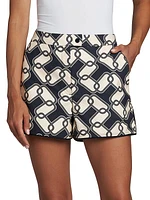 Abstract Cotton Shorts