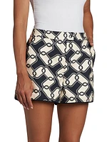 Abstract Cotton Shorts